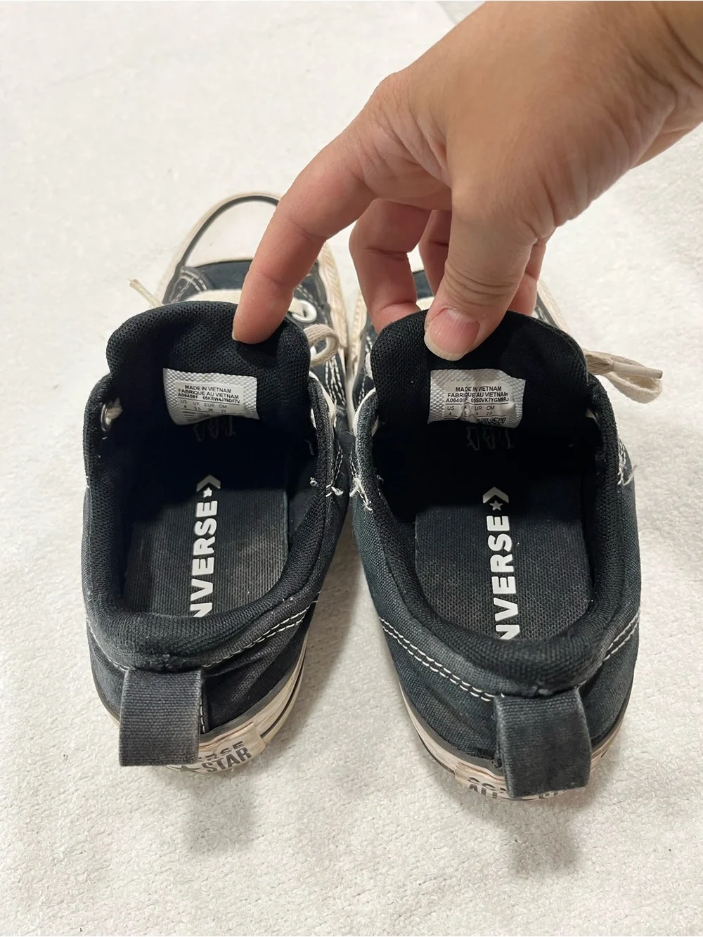 Converse Kids Black and White Low Top Sneakers